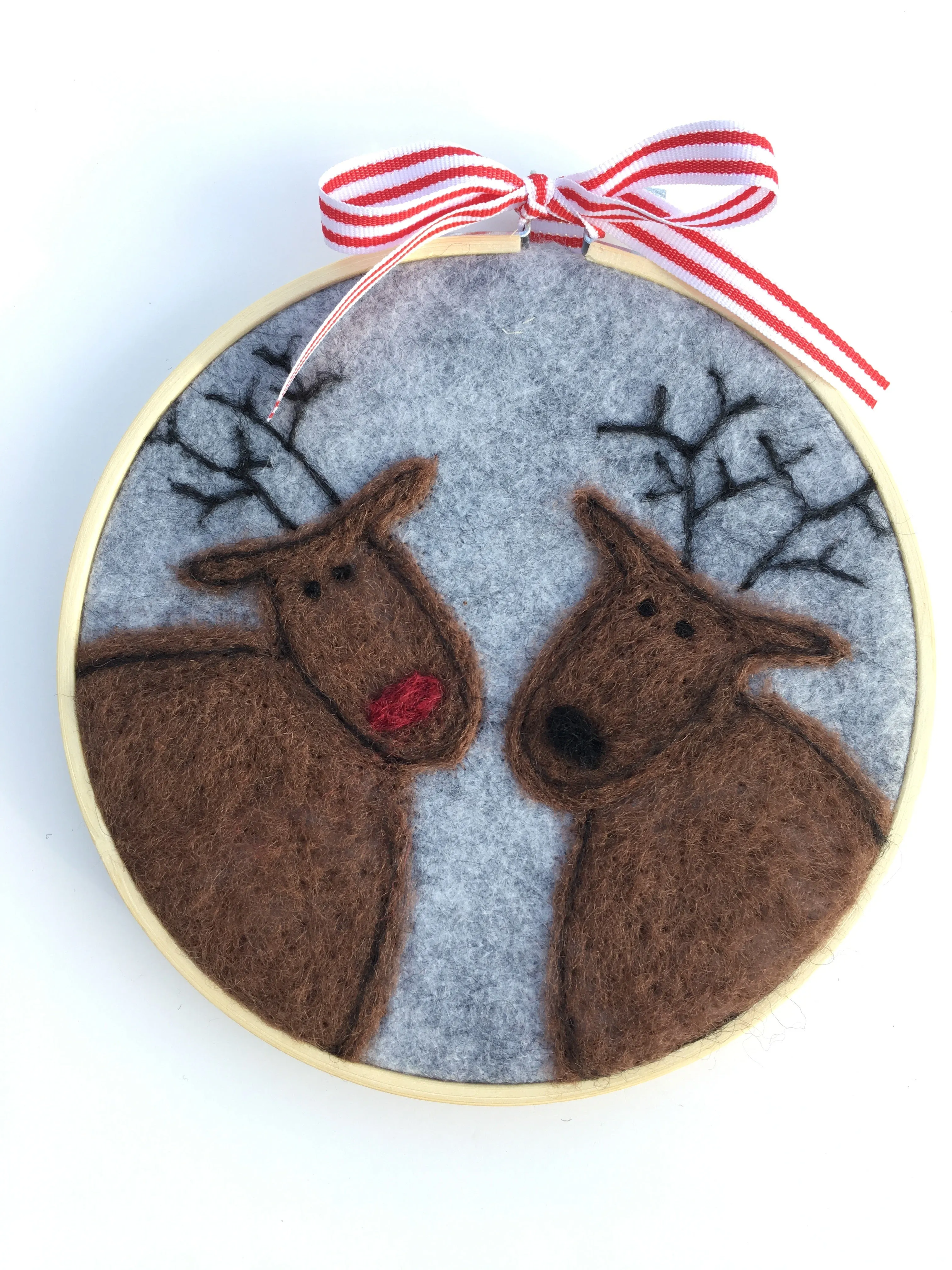 Embroidery Hoop--Reindeer