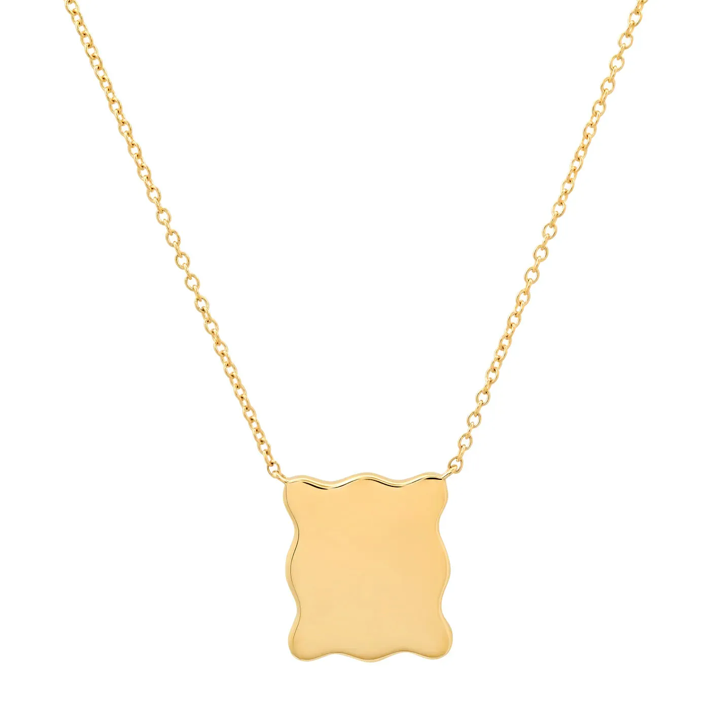 Engravable Gold Form Necklace