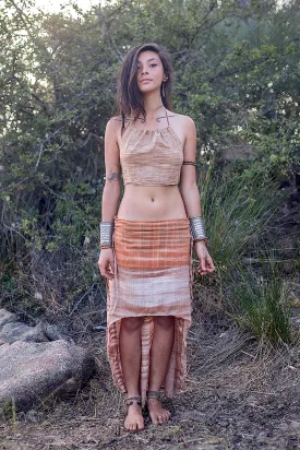 Fairy Skirt ⋘⋙ Handwoven Khadi Cotton ⋘⋙ Earthy Tribal Skirt