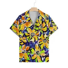 FLOWERS PRINTED ALOHA SHIRT