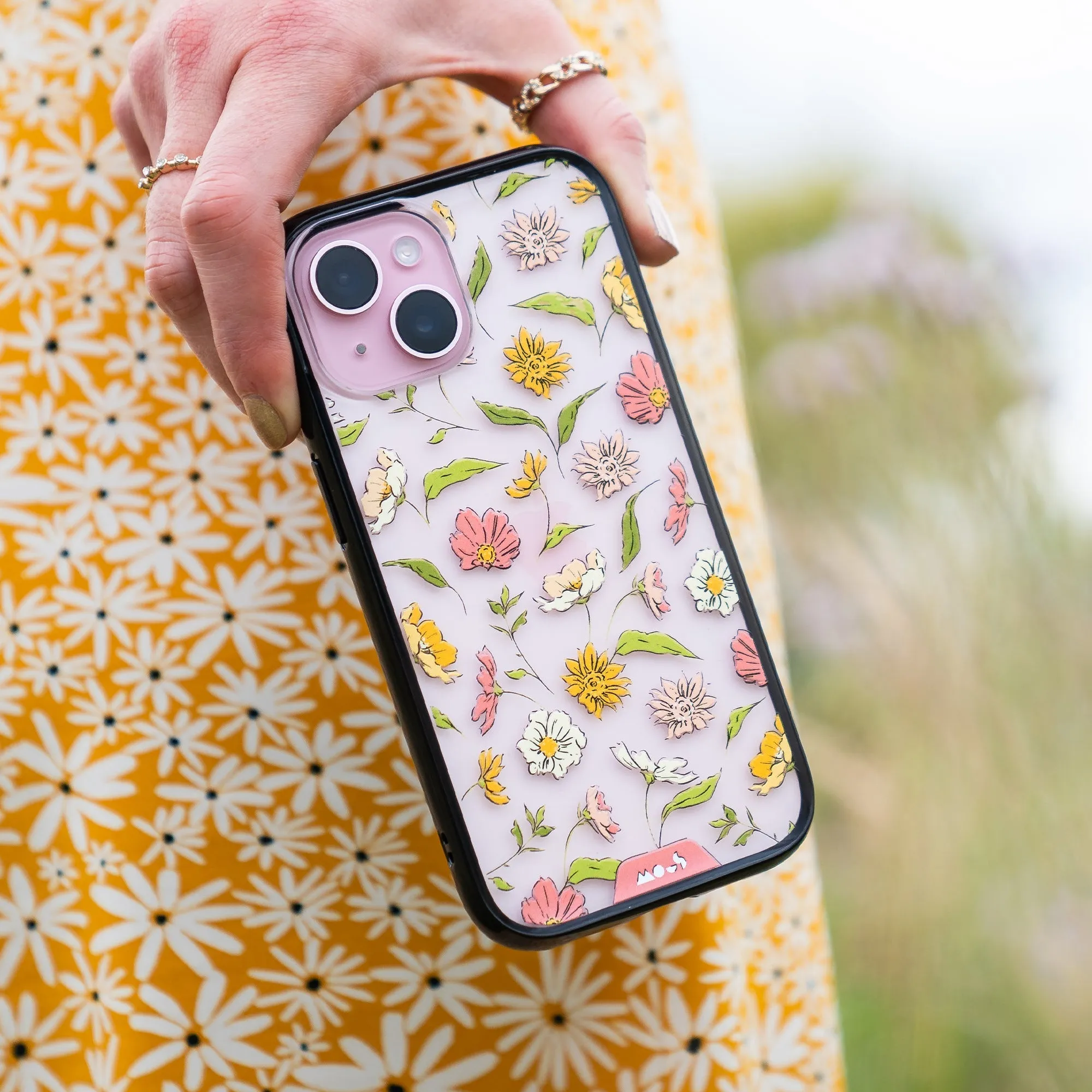 Flowers Printed Phone Case – Floral Pink - Clarity