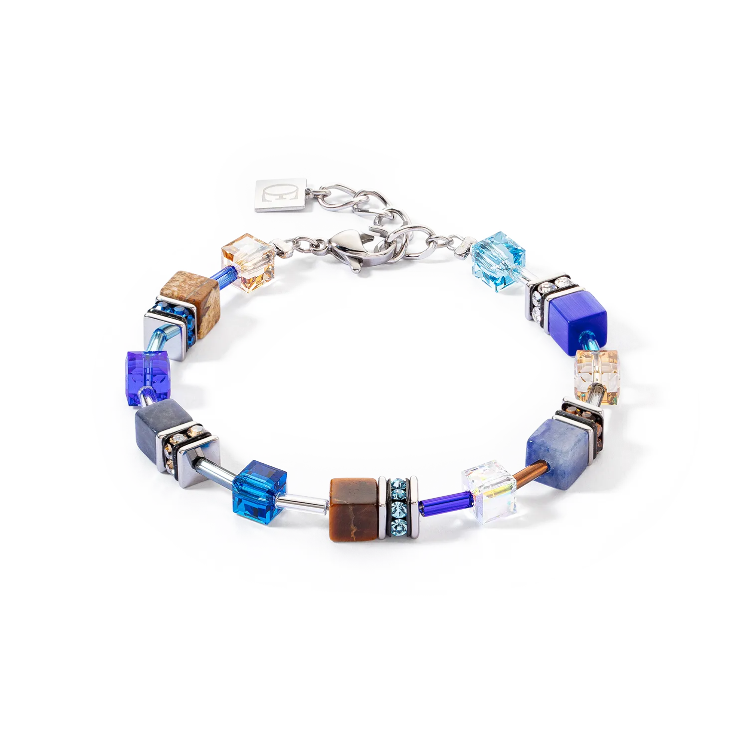 GeoCUBE® Iconic Precious bracelet blue-brown