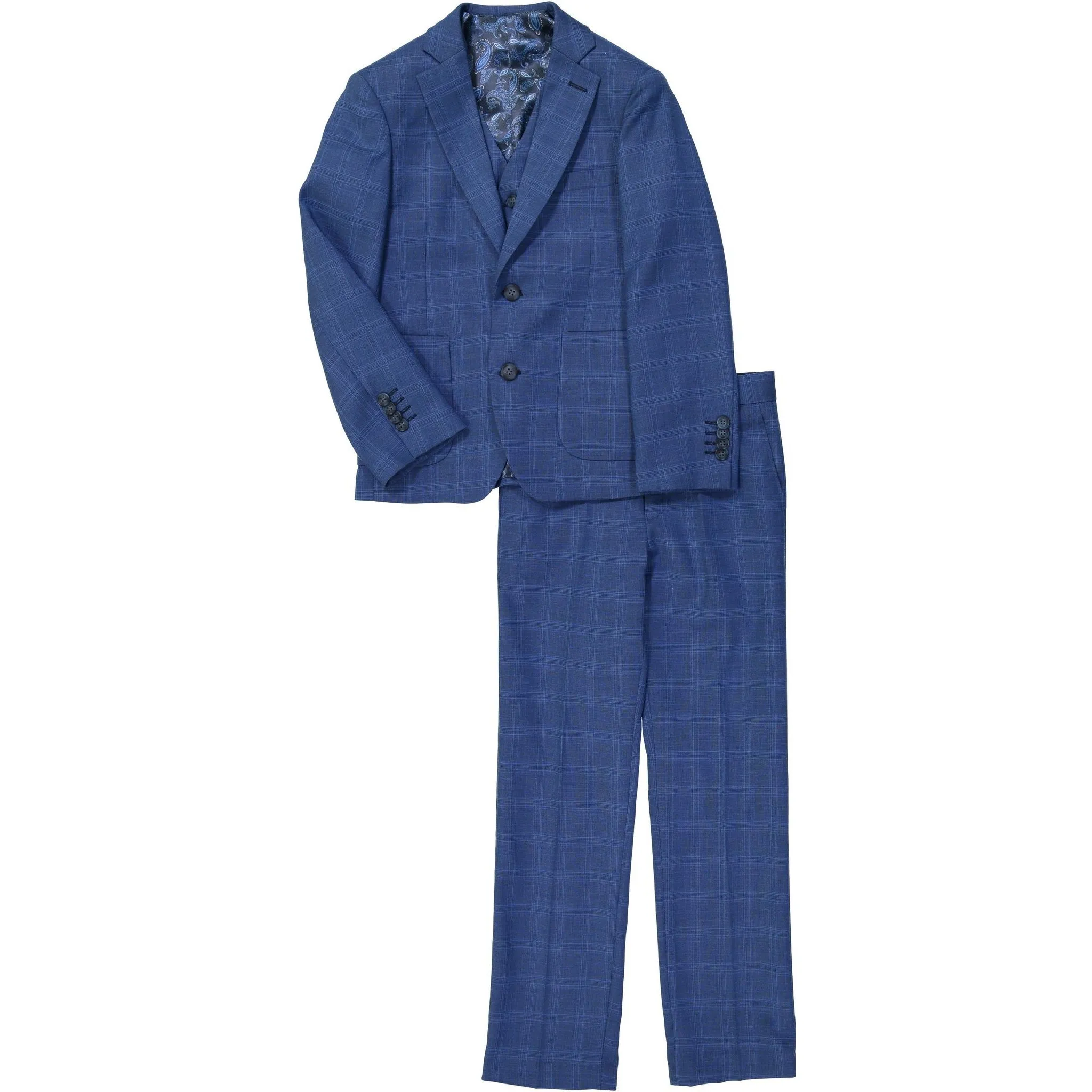 Geoffrey Beene 3 Piece Slim Fit Blue Suit ST8204