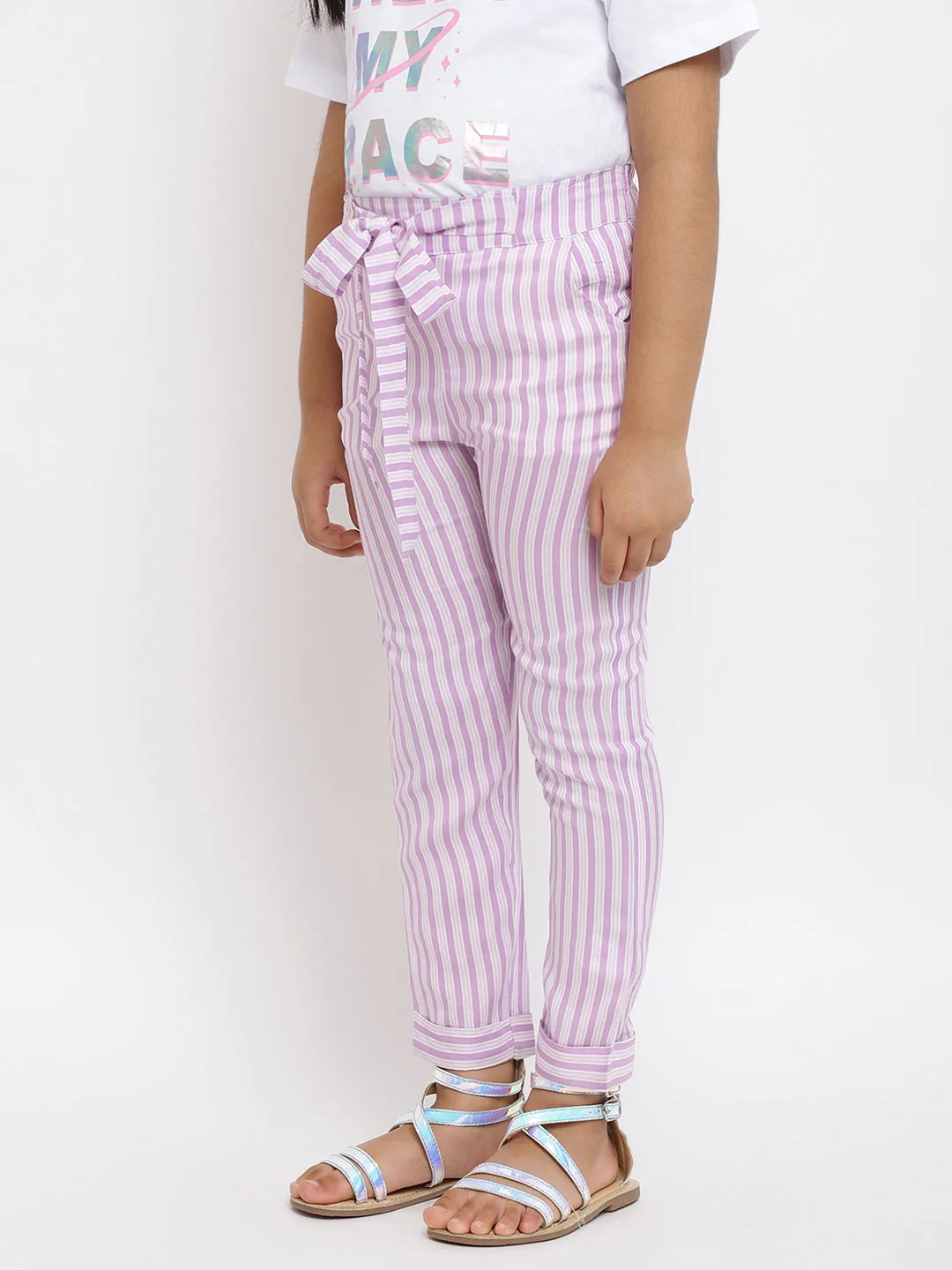 Girls Regular Fit Cotton Pant