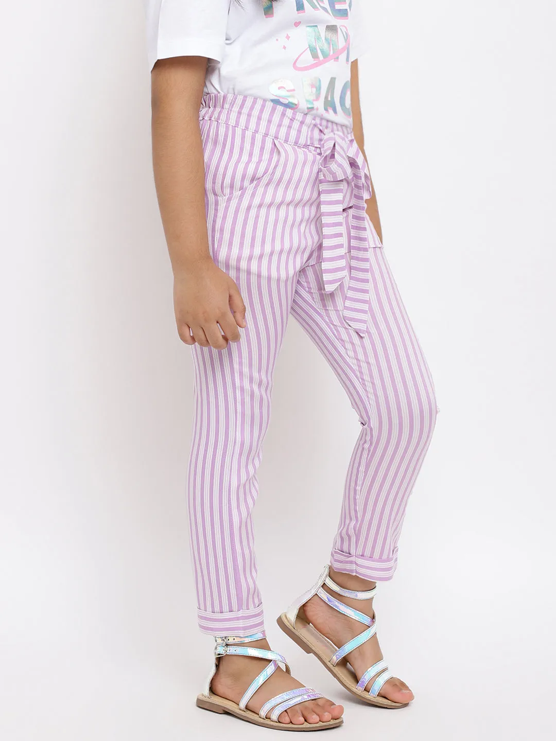 Girls Regular Fit Cotton Pant