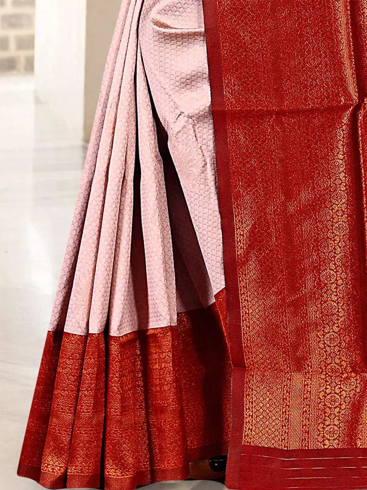 Gorgeous Art Silk Wedding Saree in Elegant Onion & Maroon - Exclusive Fancy Collection at ₹795!