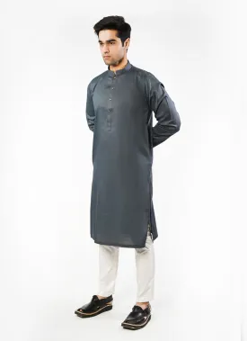 Grey Dotted Dobby Design Phantom Cotton Kurta