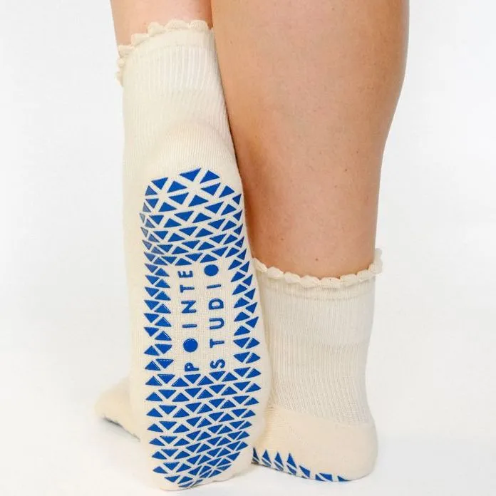 Happy Ankle Grip Socks - Macadamia (Barre/Pilates)