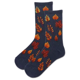 HOTSOX Women's Autumn Leaves Crew Sock