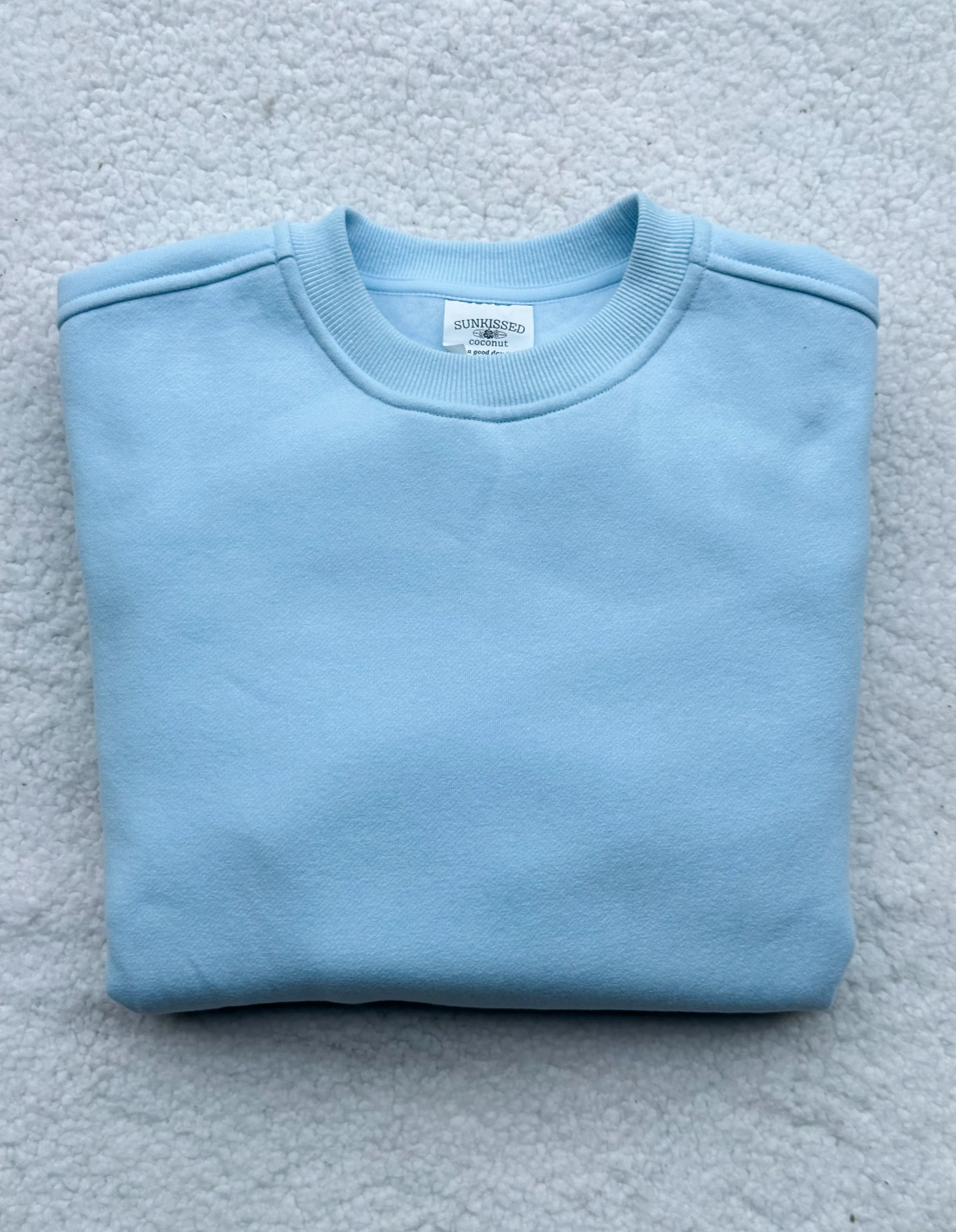 Icy Blue Basic Blank Sweatshirt