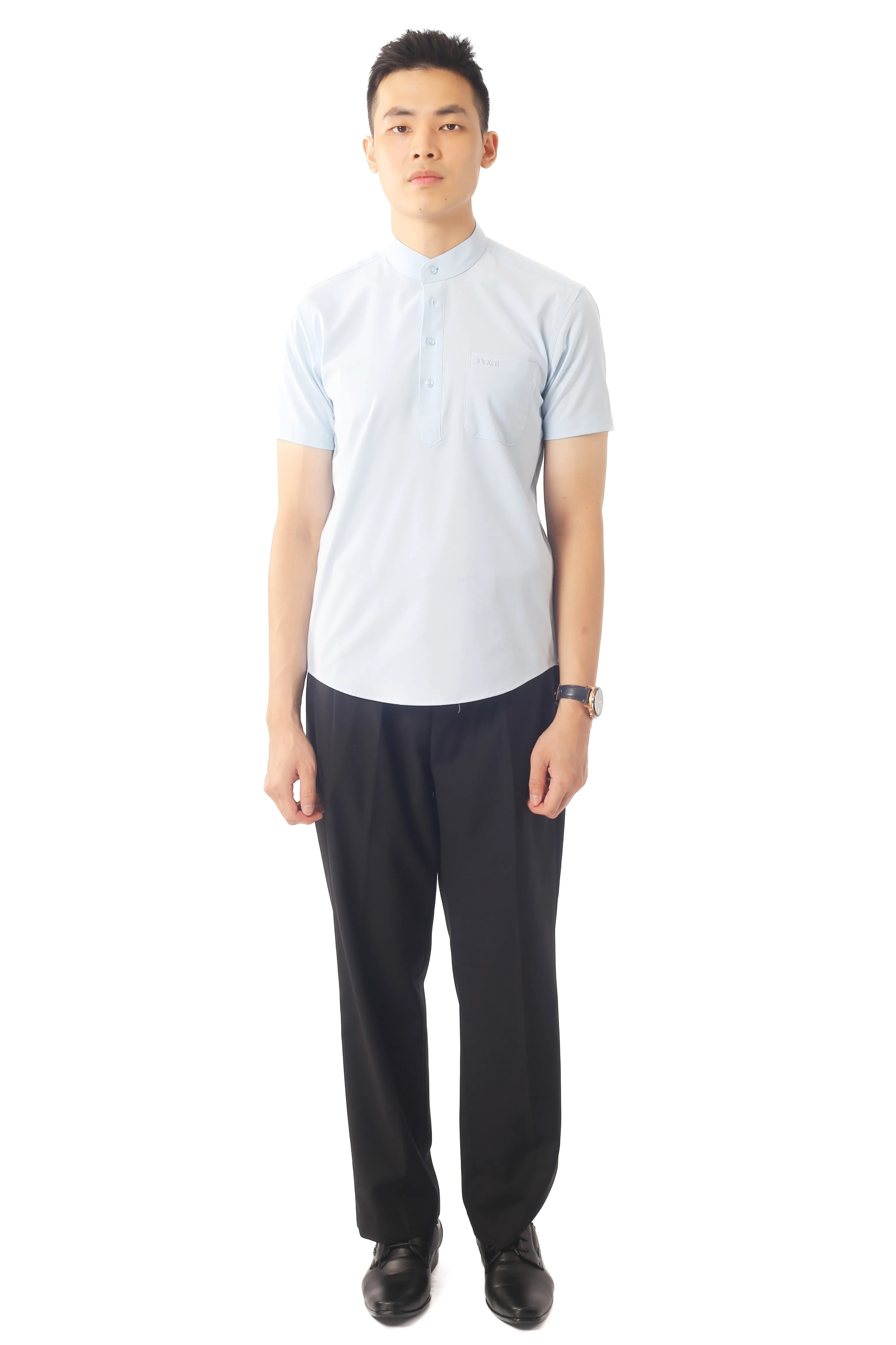 IDEXER MANDARIN SHORT SLEEVE SHIRT [SLIM FIT] ID0263