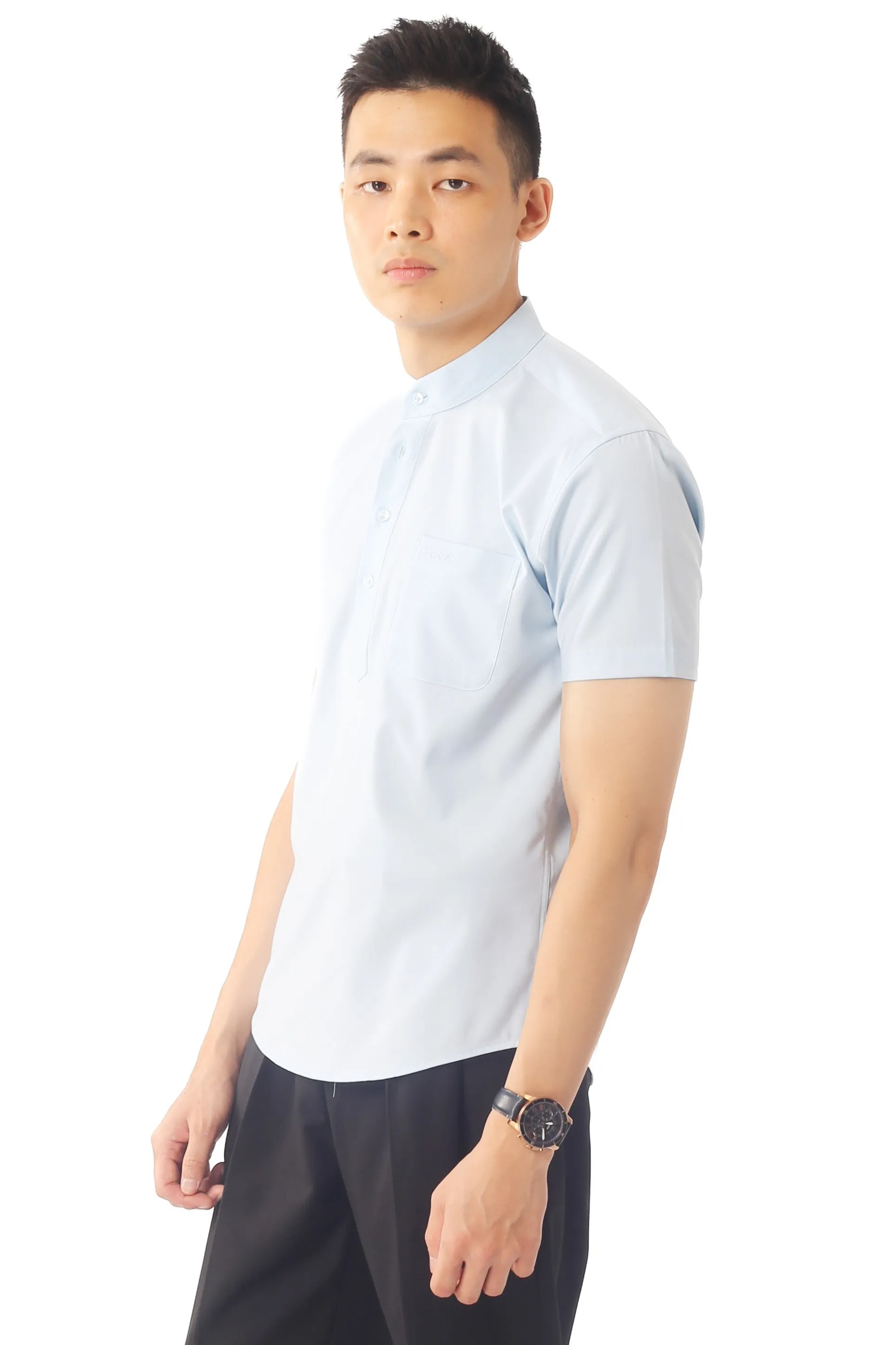 IDEXER MANDARIN SHORT SLEEVE SHIRT [SLIM FIT] ID0263