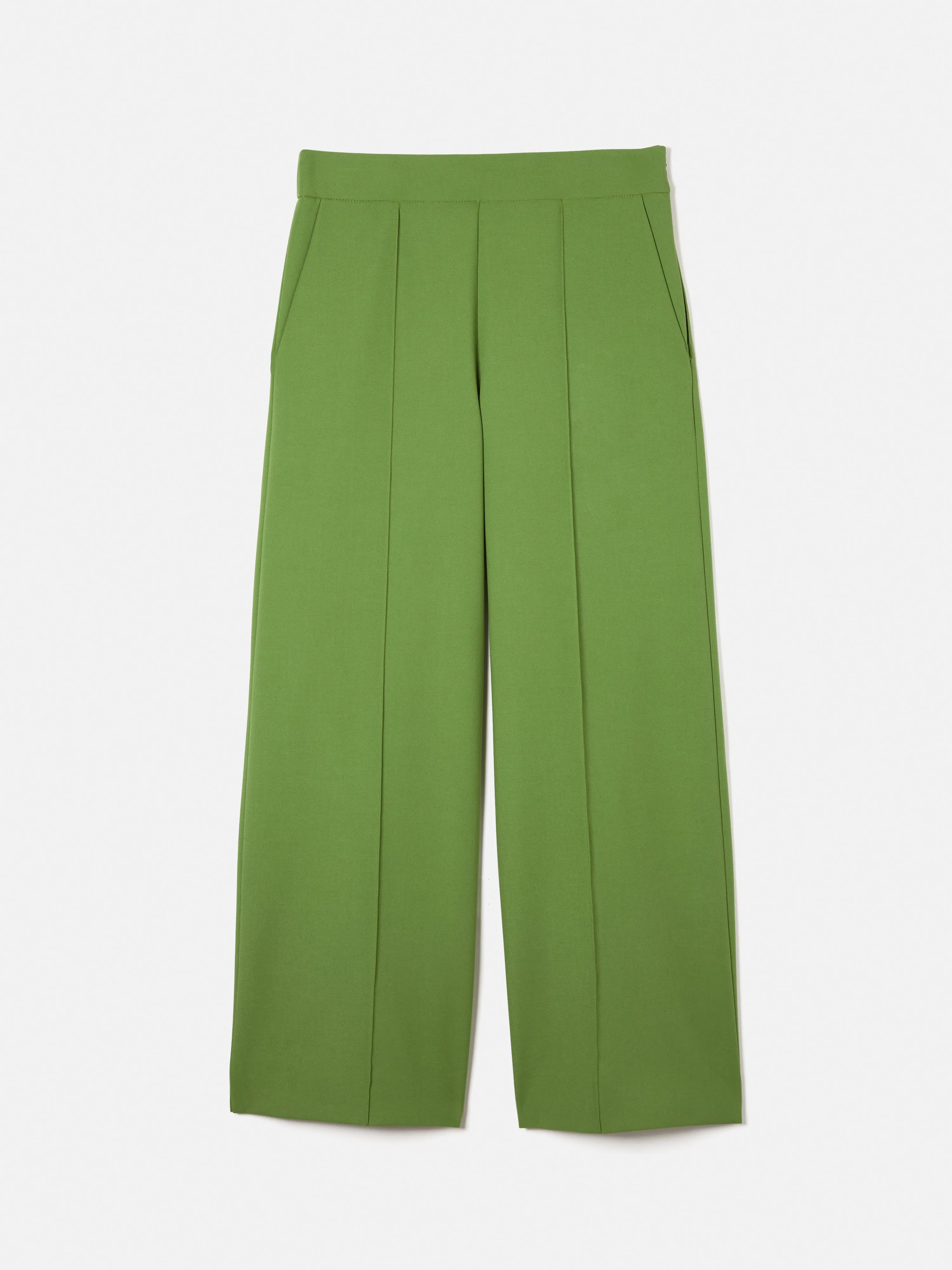 Italian Modern Crepe Sailor Trouser | Green