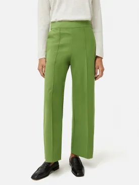 Italian Modern Crepe Sailor Trouser | Green