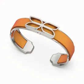 Kawung Silk Cuff - Sunset Orange