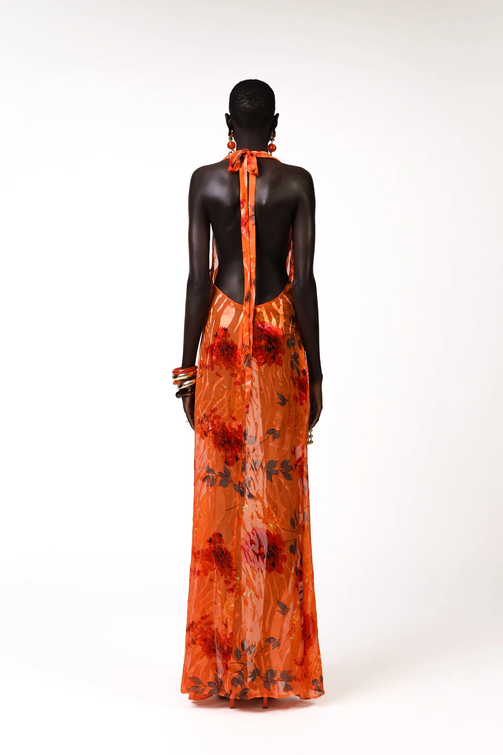 Kept Silk Dress - Orange