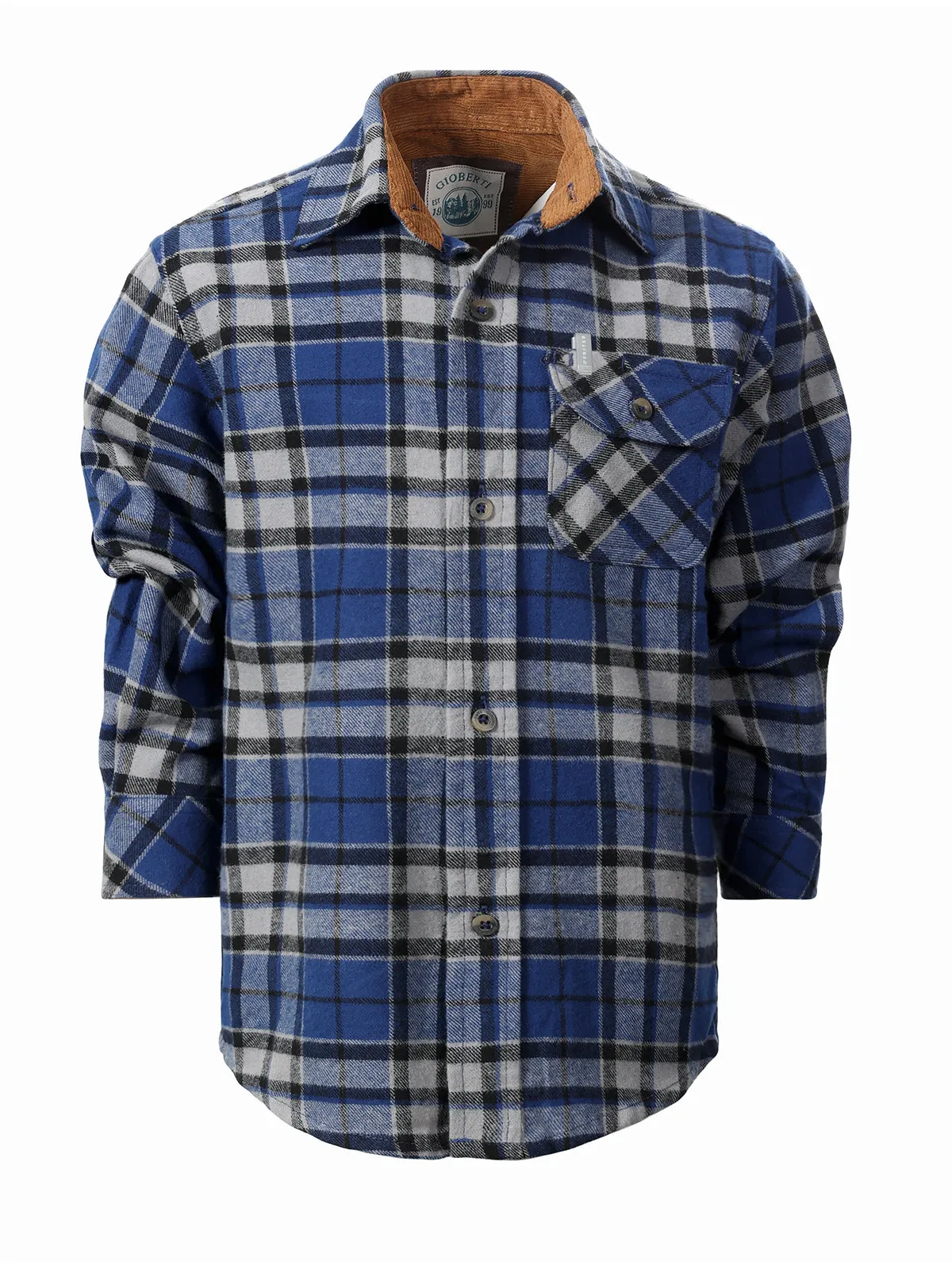 Kid's (4-7) Flannel w/ Corduroy Contrast