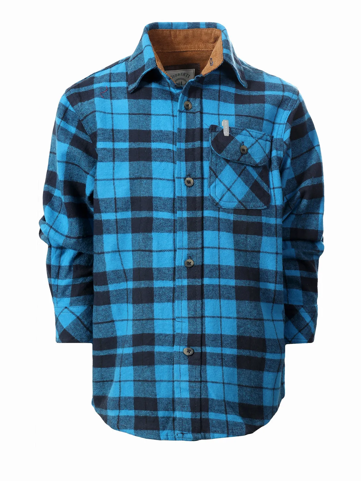 Kid's (4-7) Flannel w/ Corduroy Contrast