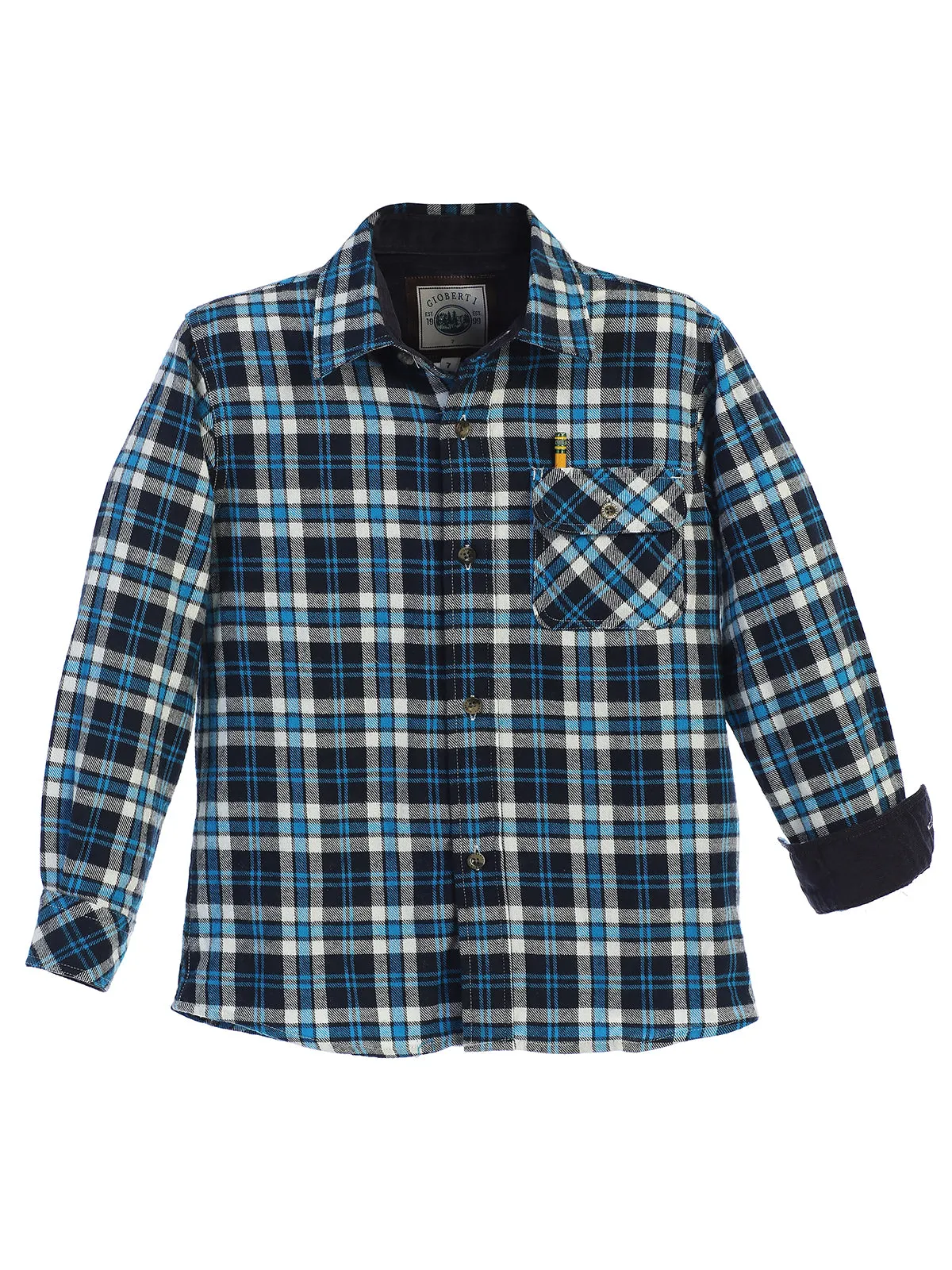 Kid's (4-7) Flannel w/ Corduroy Contrast