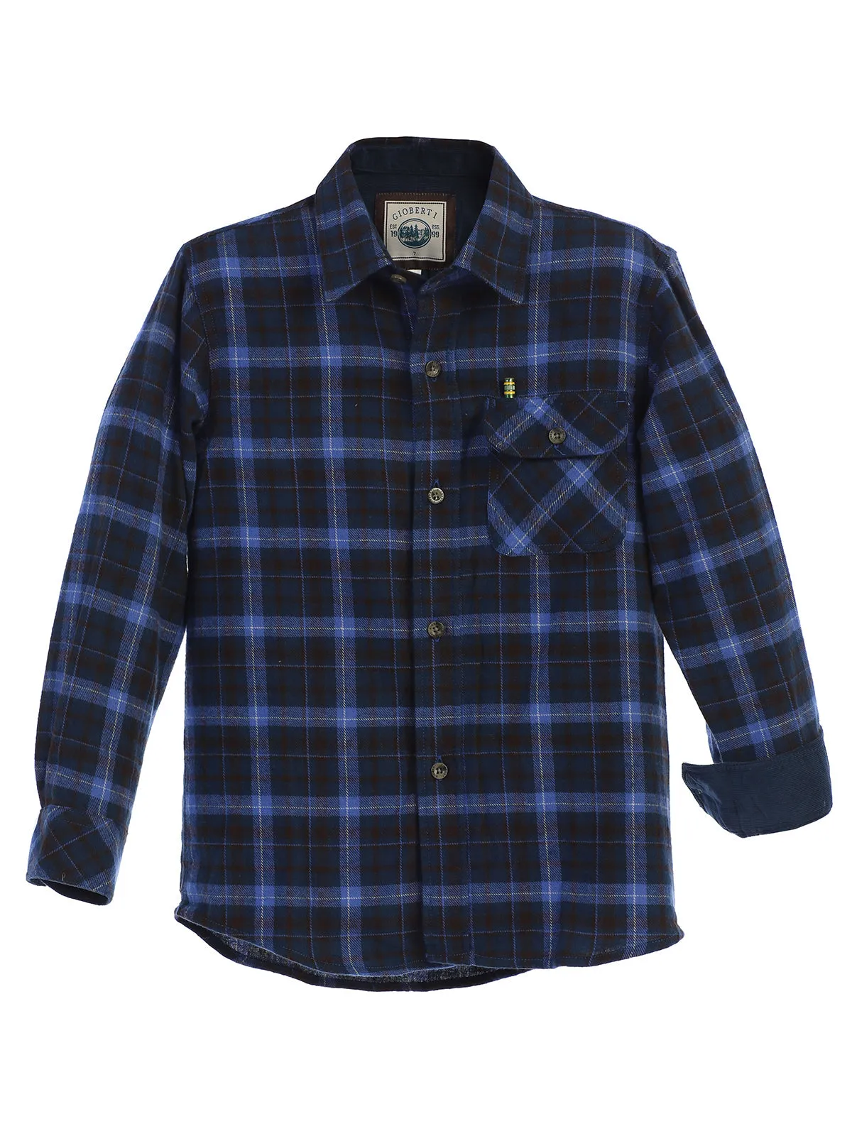 Kid's (4-7) Flannel w/ Corduroy Contrast