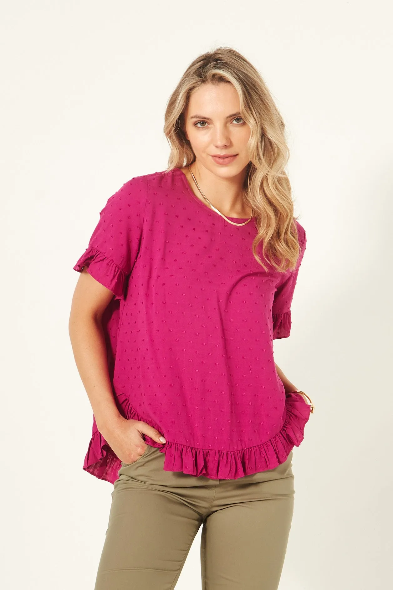 Madelaine Top Berry Preorder Early October