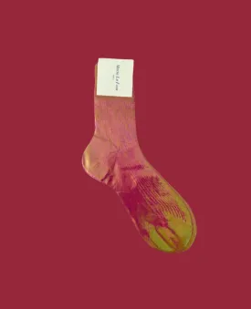 Maria La Rosa Bordeaux Silk Socks