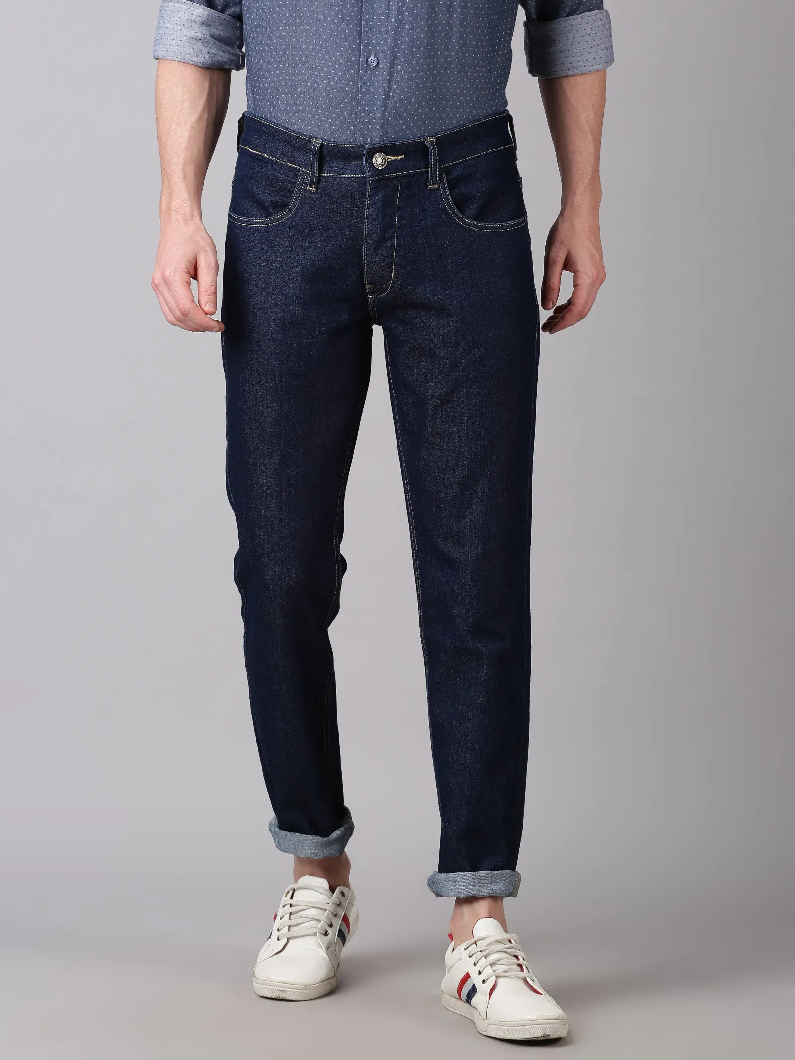 MEN'S DARK BLUE SLIM FIT JEANS