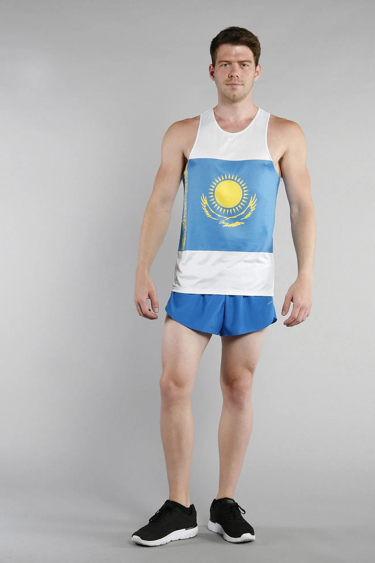 Men's Printed Singlet- Kazakhstan