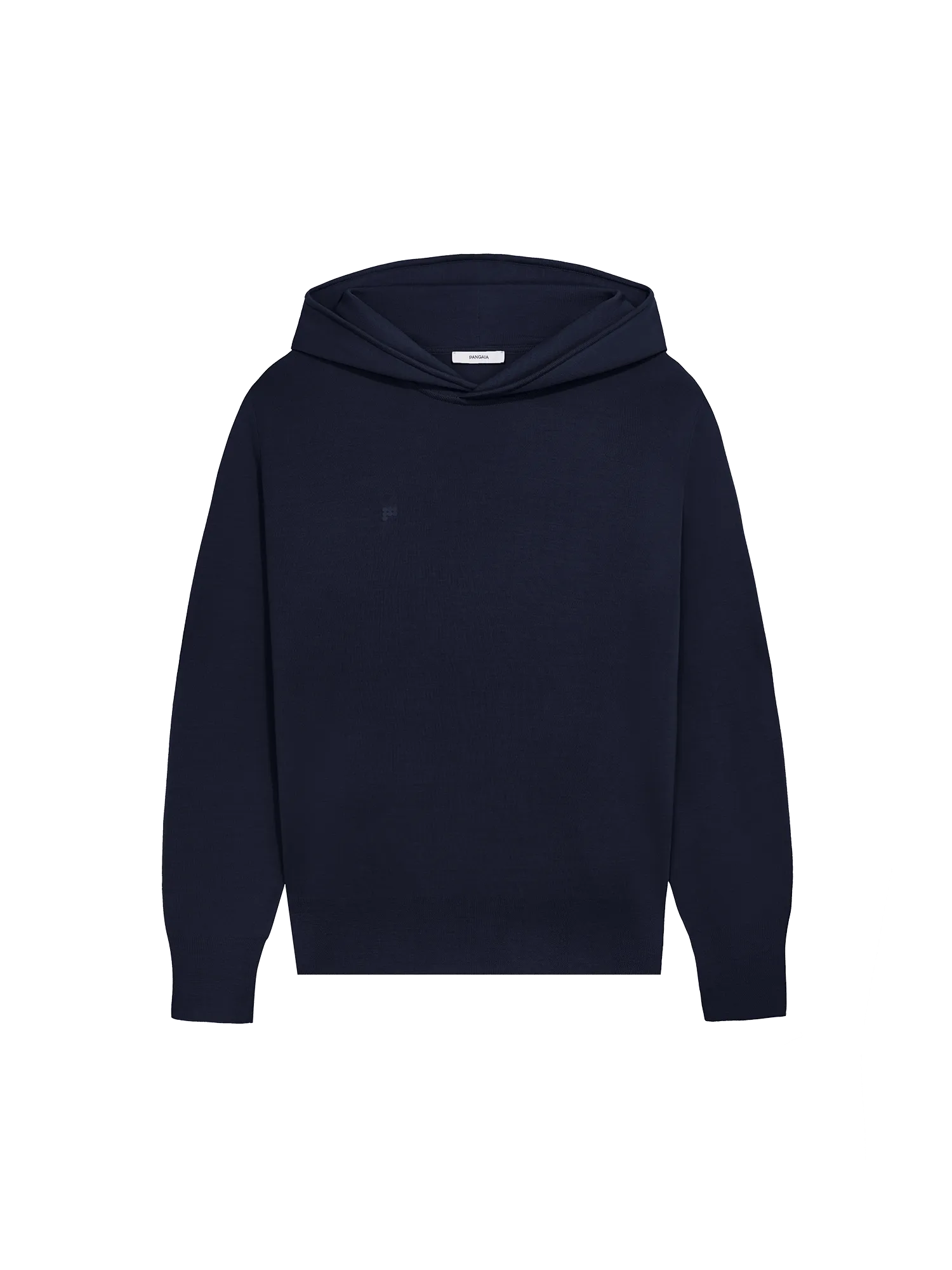 Mens Regenerative Merino Wool Hoodie—navy