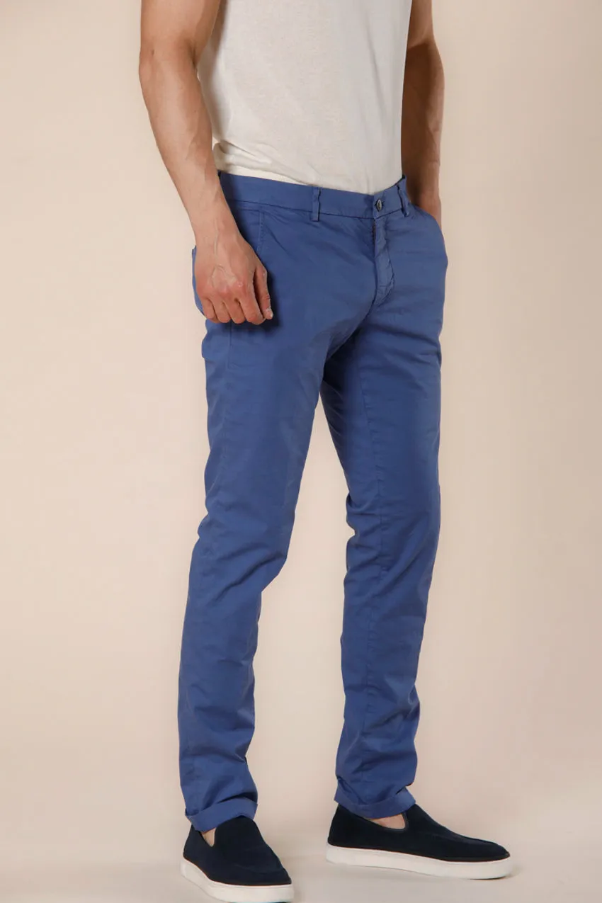 Milano Style pantalone chino uomo in gabardina stretch extra slim fit ①