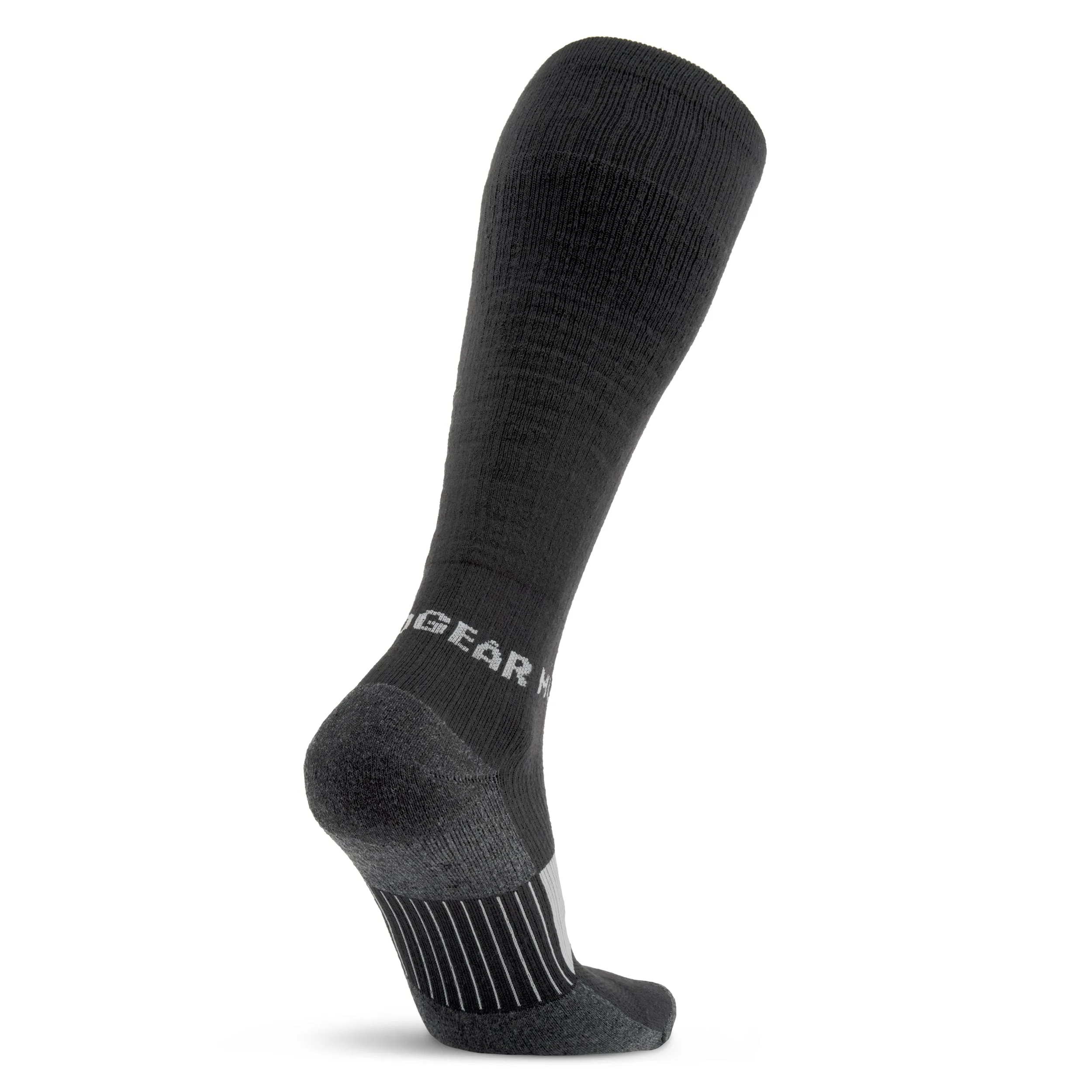 MudGear Tall Compression Merino Wool Socks - Black/Gray (1 Pair)