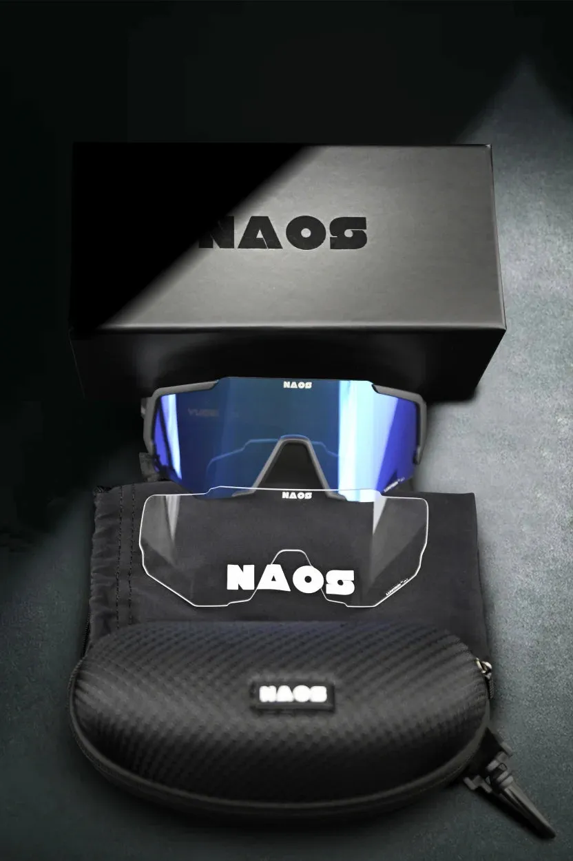 Naos | Vuori Sportbril | Matte Black / Blue