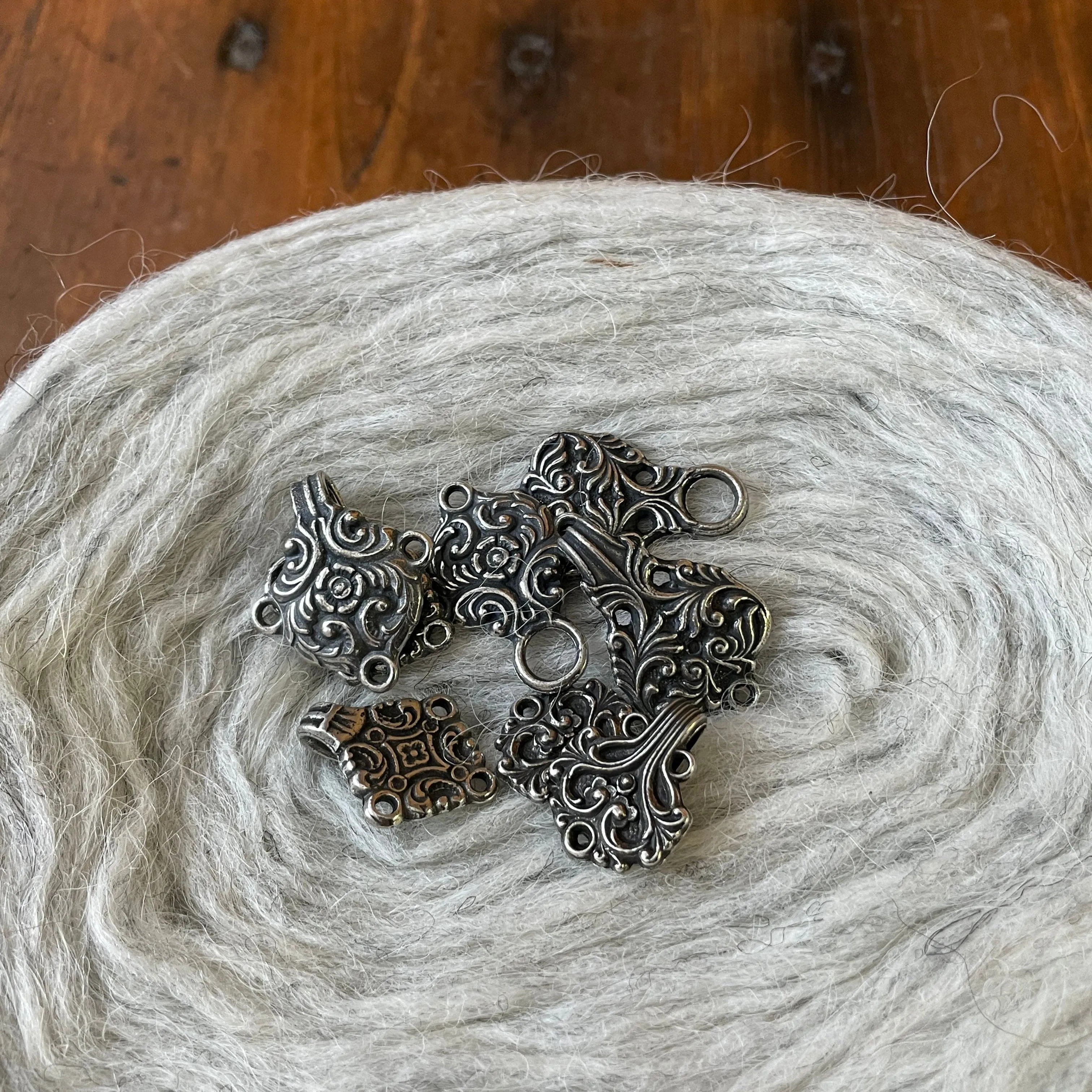 Norwegian Pewter Sweater Clasps