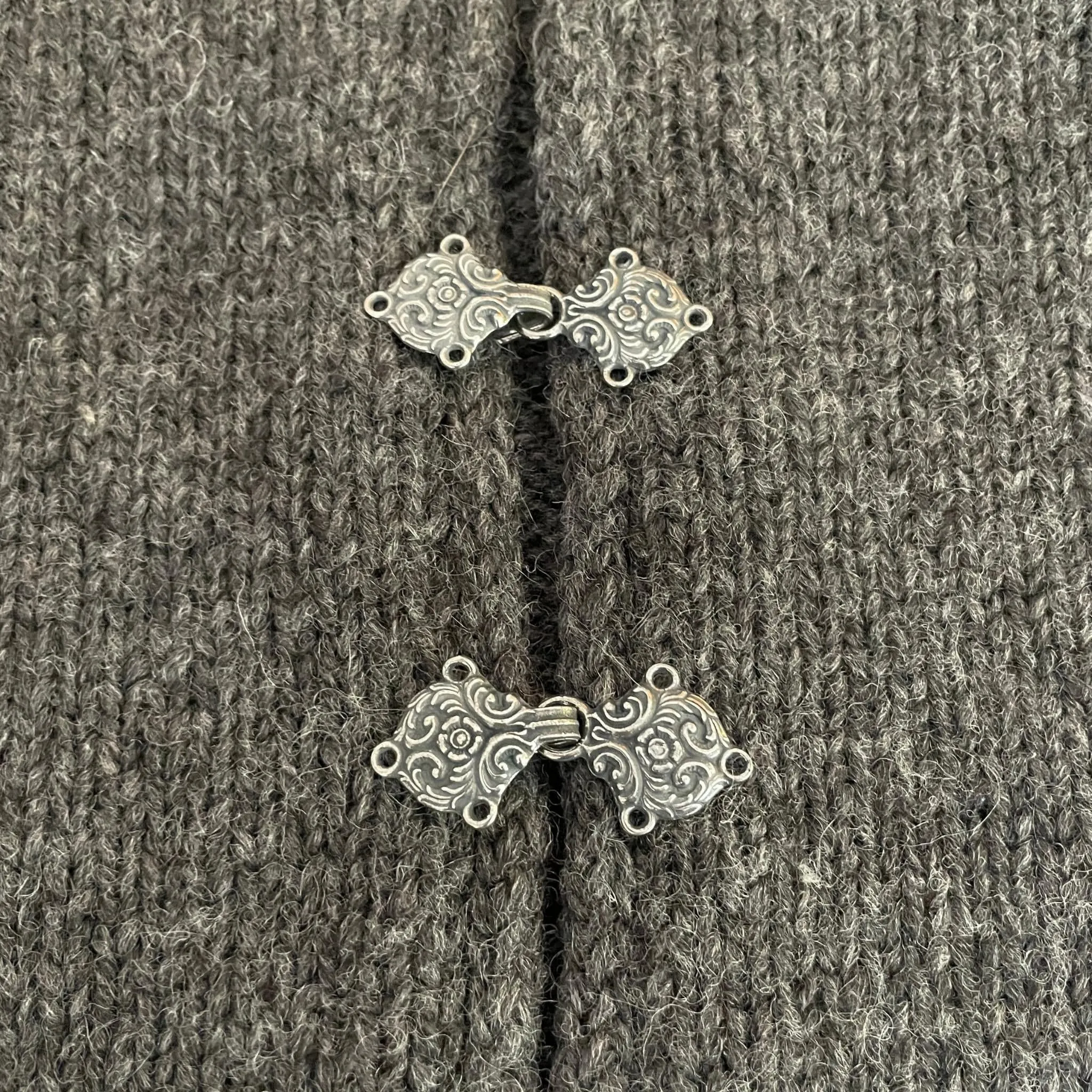 Norwegian Pewter Sweater Clasps