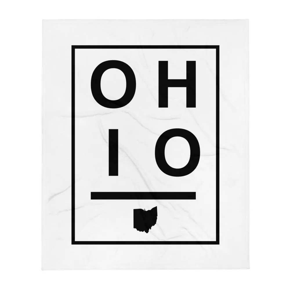 Ohio Boxed Throw Blanket