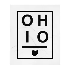 Ohio Boxed Throw Blanket