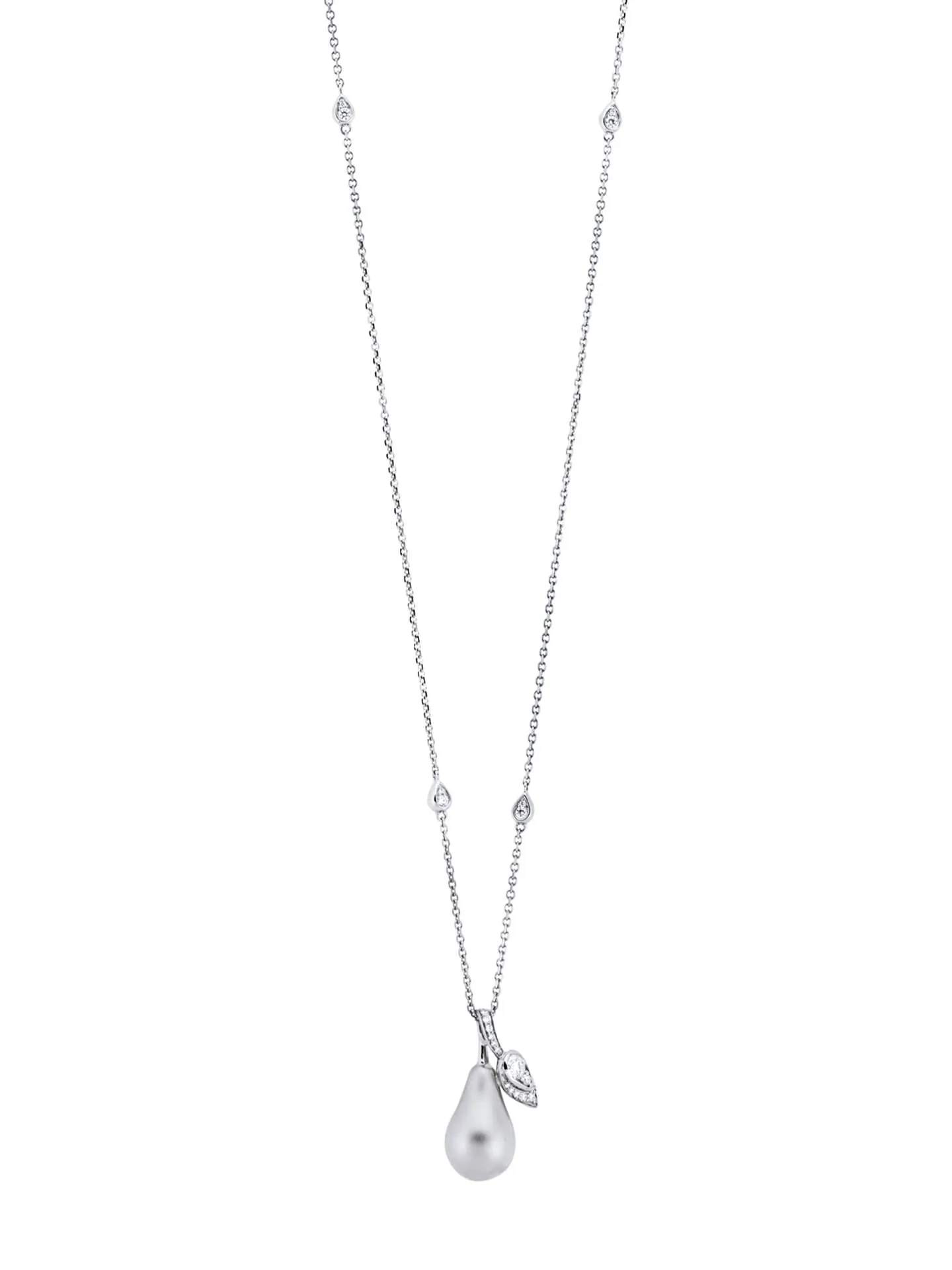 Orchard Large White Gold Pendant