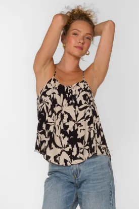 Percy Black Cream Floral Cami