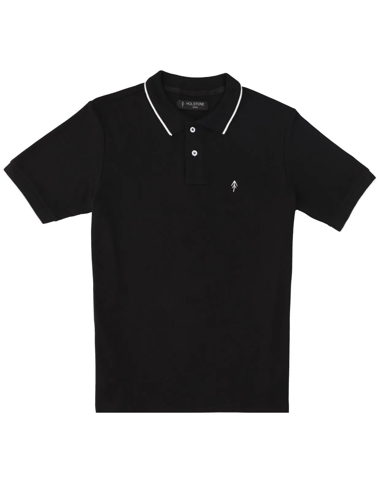 Playera Tipo Polo Regular Fit Para Hombre - Negro