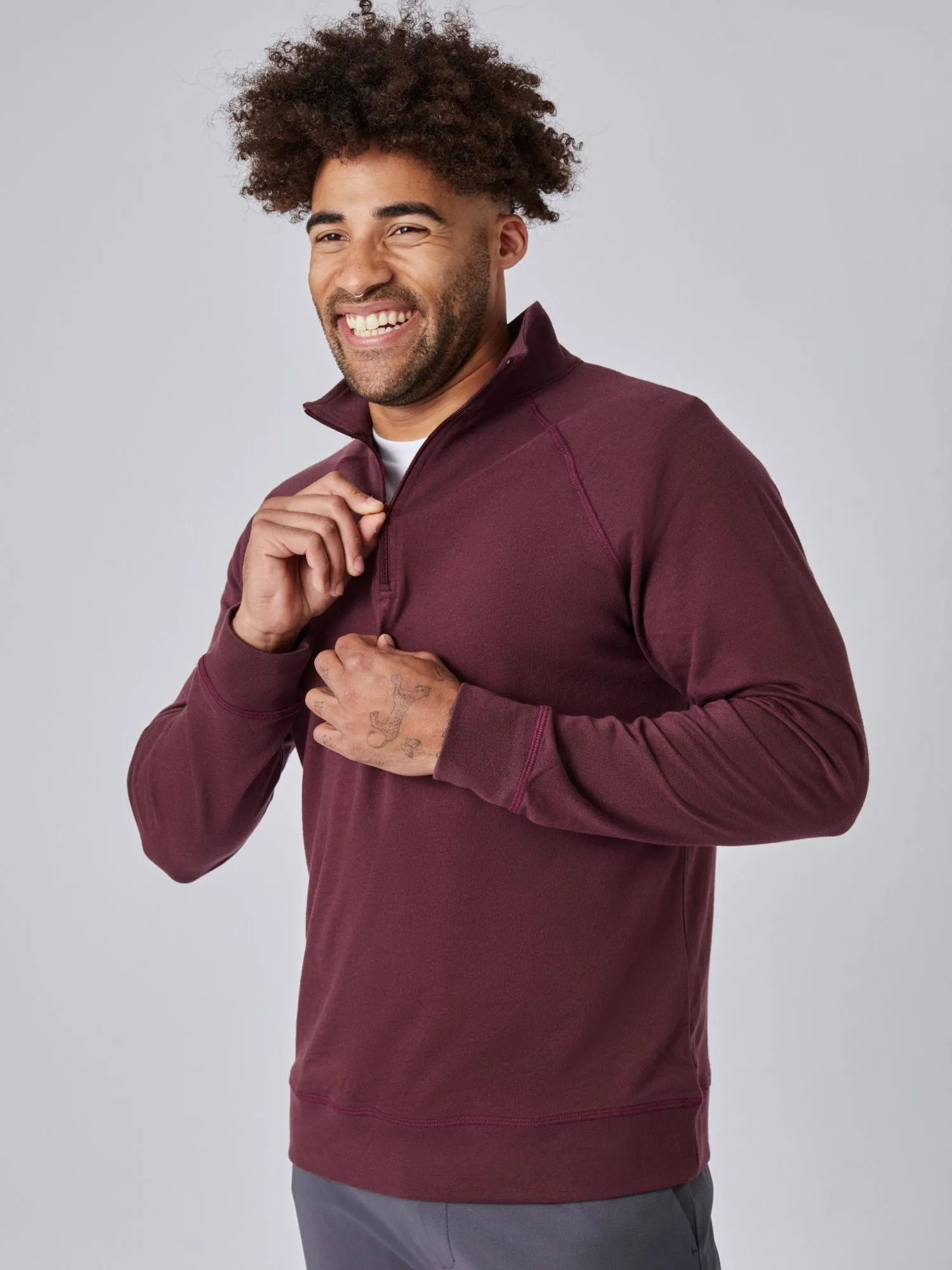 Port Red Quarter Zip