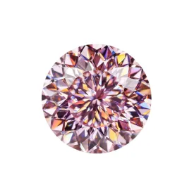 Portuguese Cut Round Pink Moissanite Stones