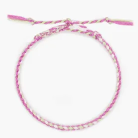 Pranayama Cotton Bracelet (Pink/Light Green)