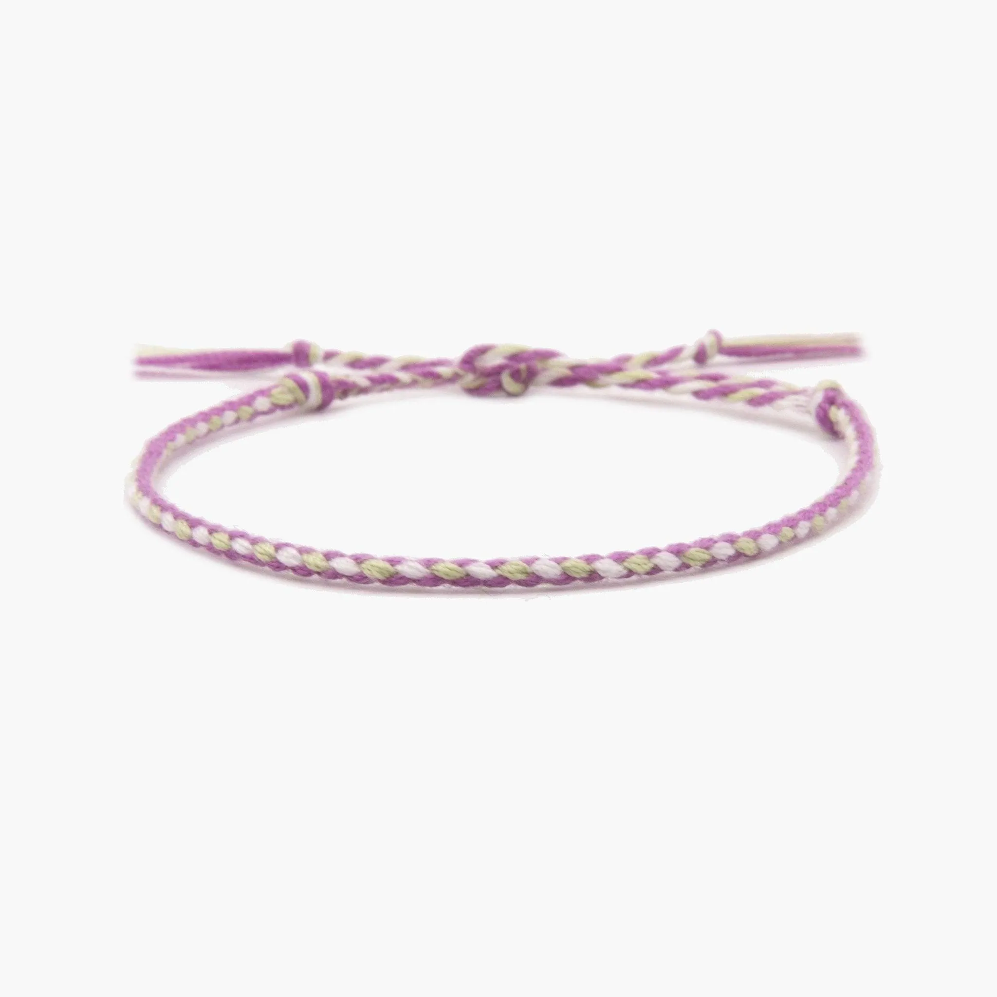 Pranayama Cotton Bracelet (Pink/Light Green)