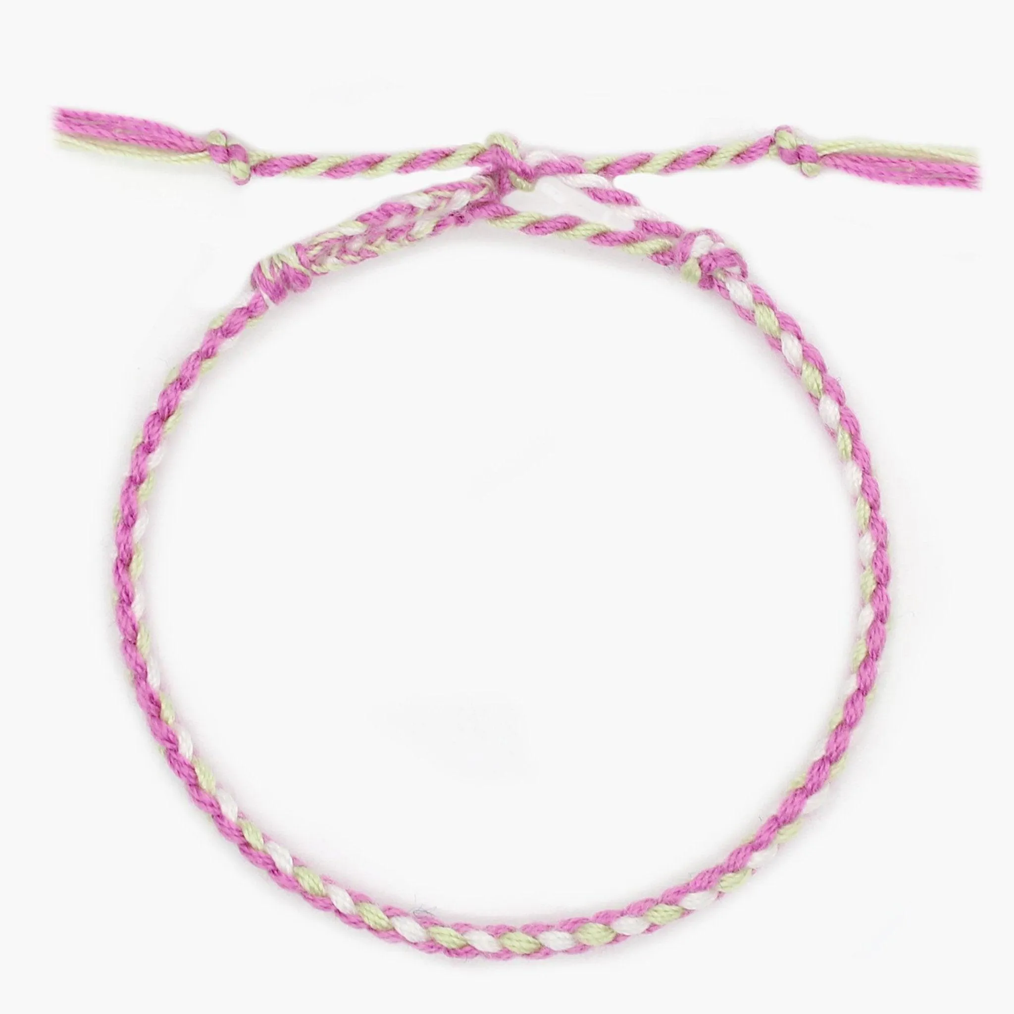 Pranayama Cotton Bracelet (Pink/Light Green)