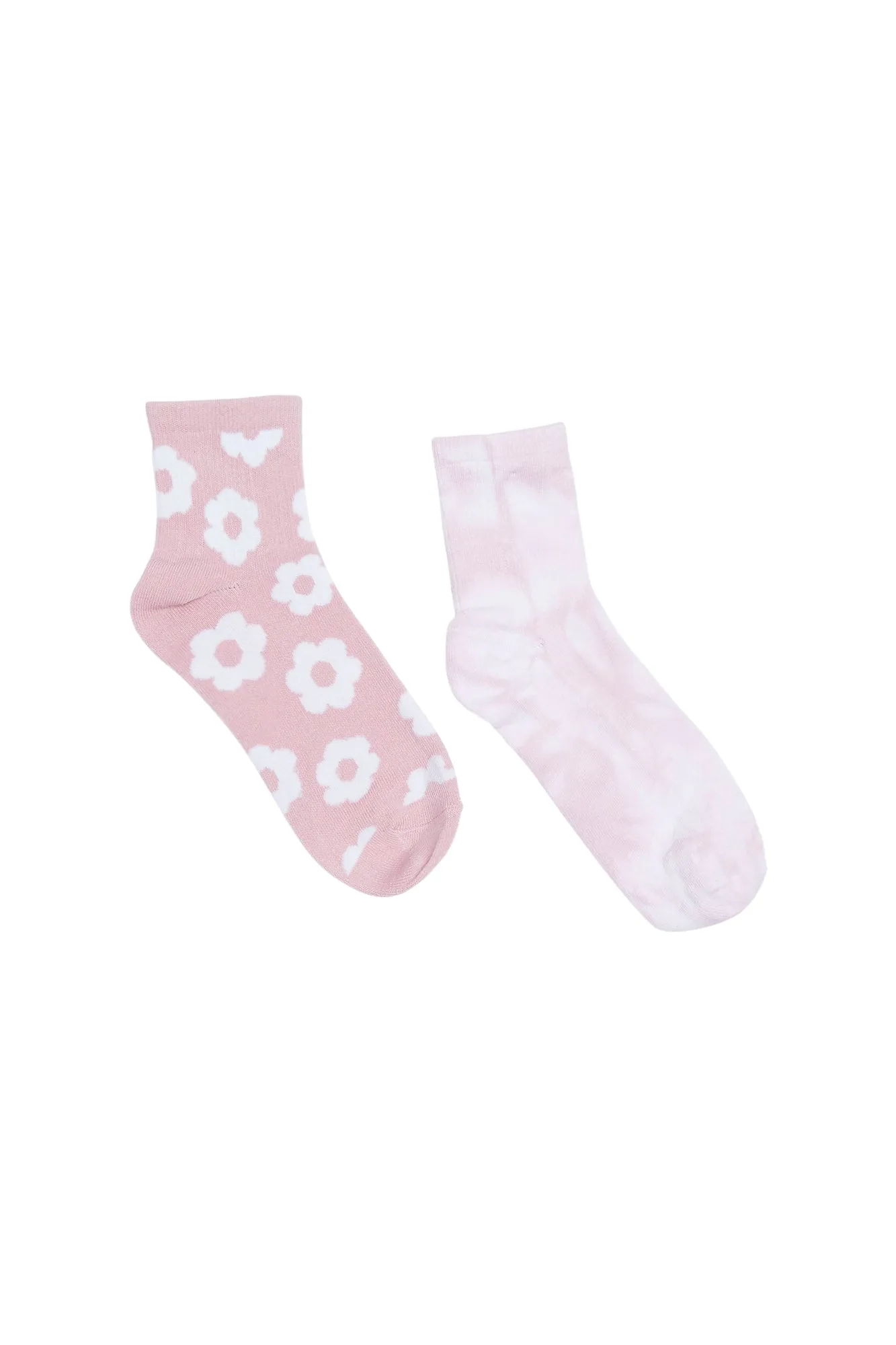 Printed Demi-Crew Socks 2-Pack