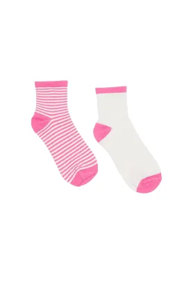 Printed Demi-Crew Socks 2-Pack