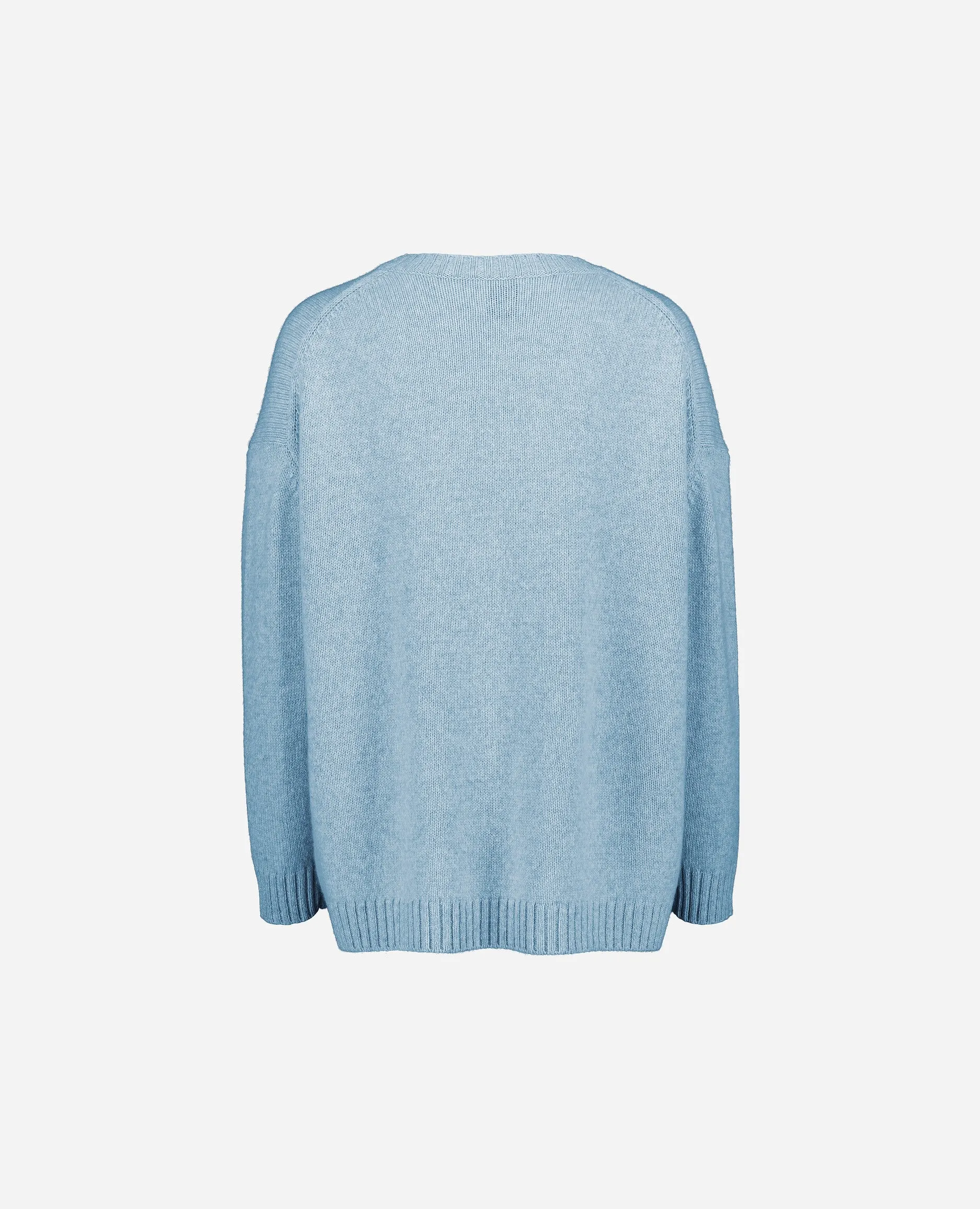 Rundhals Pullover aus Cashmere in Blau