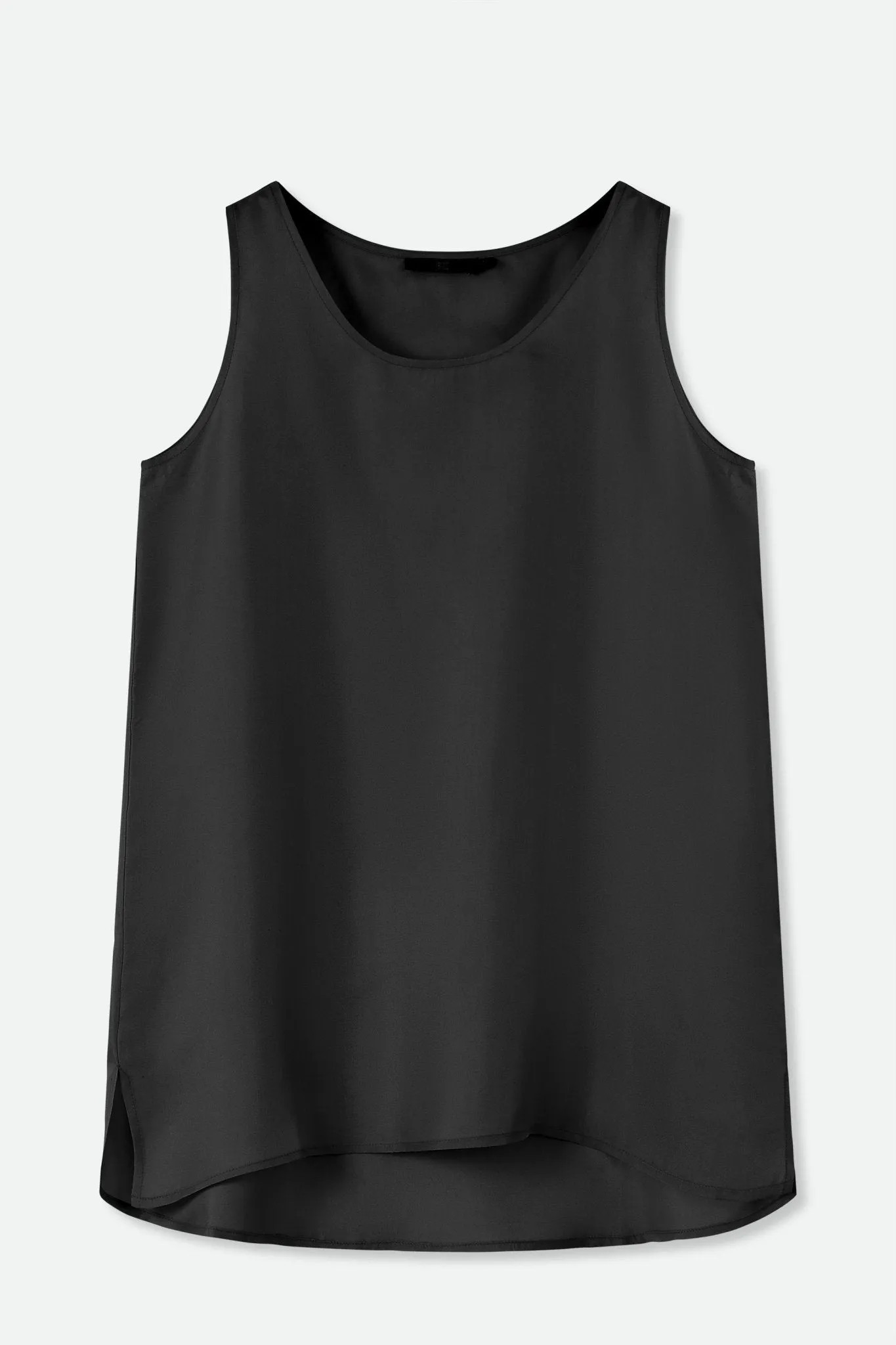 SABINA SILK TWILL TANK TOP IN BLACK