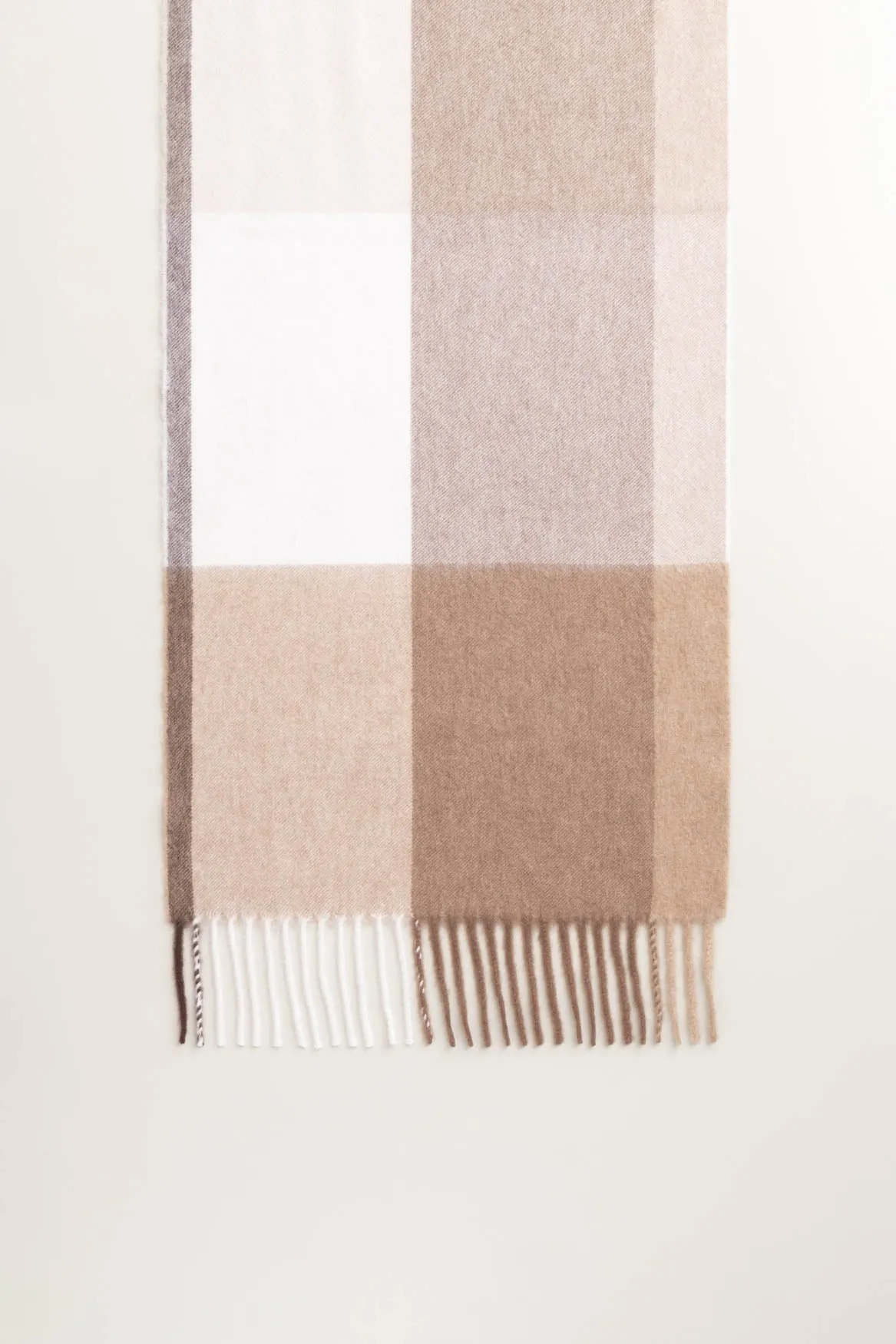 Sand Arran Film Plaid Cashmere Stole