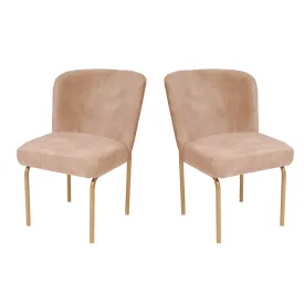 (Set of 2) Upholstered Golden Chair